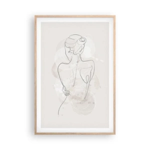 Plakát v rámu světlý dub - Jako citlivý nástroj - 61x91 cm