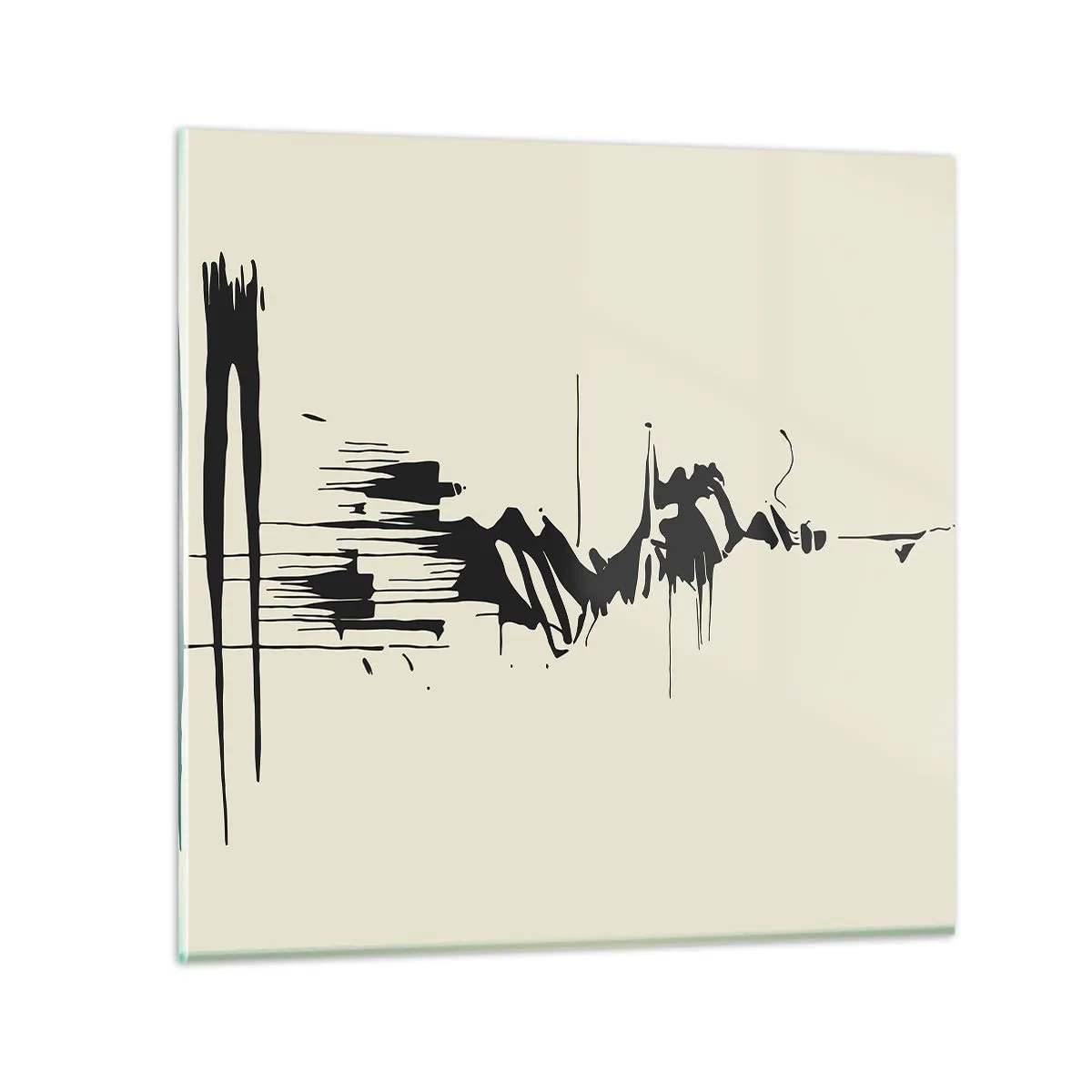 Obraz na skle - Spěšná abstrakce - 50x50 cm