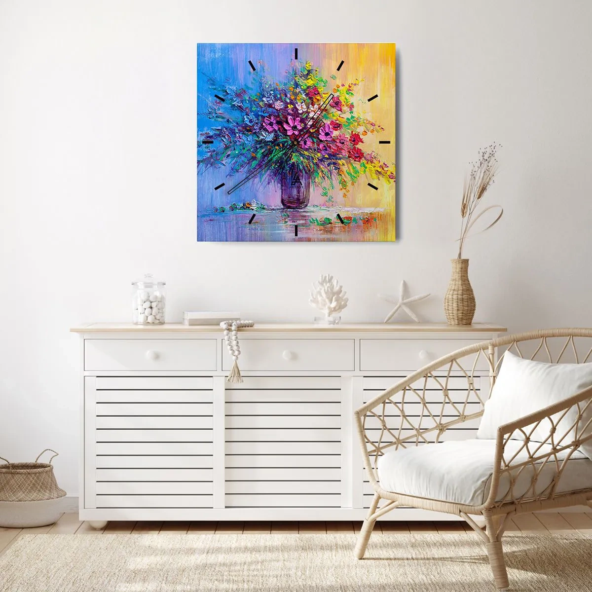 Nástěnné hodiny - Dar letní louky - 40x40 cm