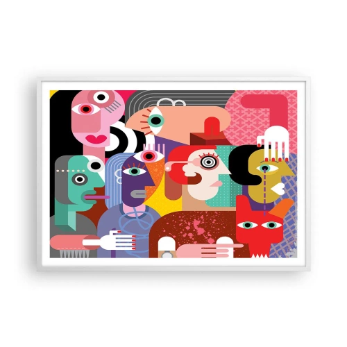 Plakát v bílém rámu - My od pána Picassa - 100x70 cm
