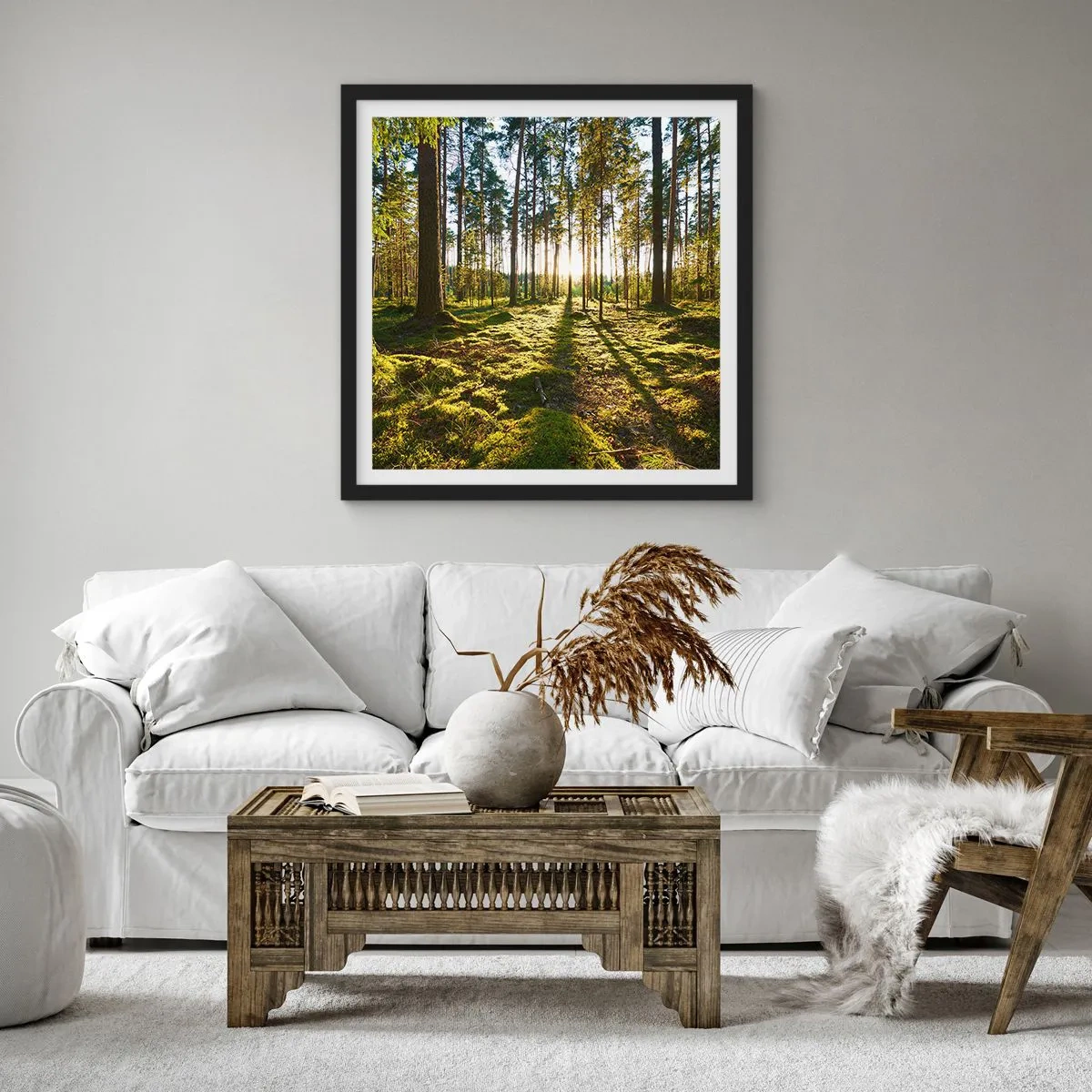 Plakát v černém rámu - …Za sedmero lesy - 30x30 cm