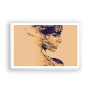 Plakát v bílém rámu - Krásná od přírody - 91x61 cm