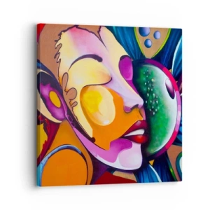 Obraz na plátně - Dotknout se barvou - 30x30 cm