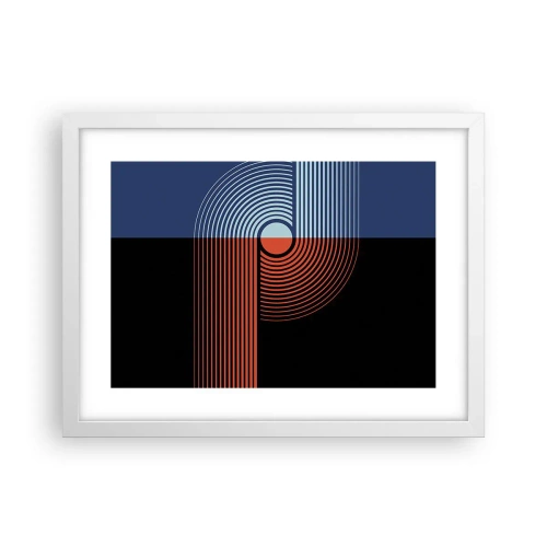 Plakát v bílém rámu - V geometrickém objetí - 40x30 cm
