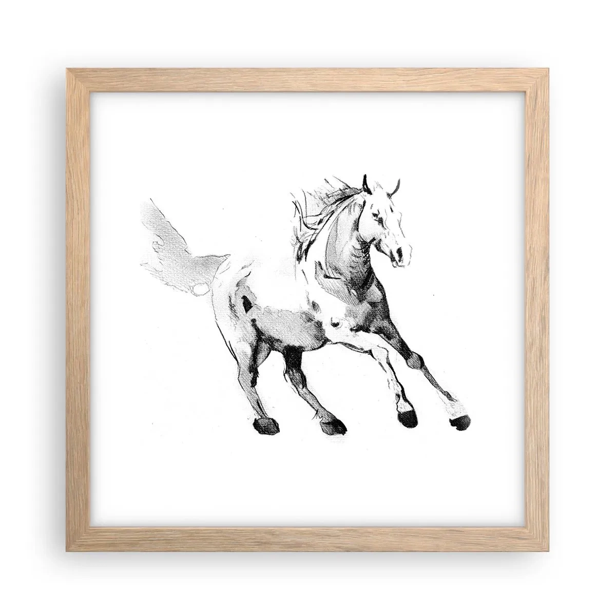 Plakát v rámu světlý dub - Nezkrocená duše - 30x30 cm