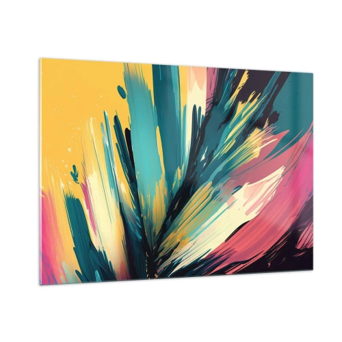 Obraz na skle - Kompozice – exploze radosti - 100x70 cm
