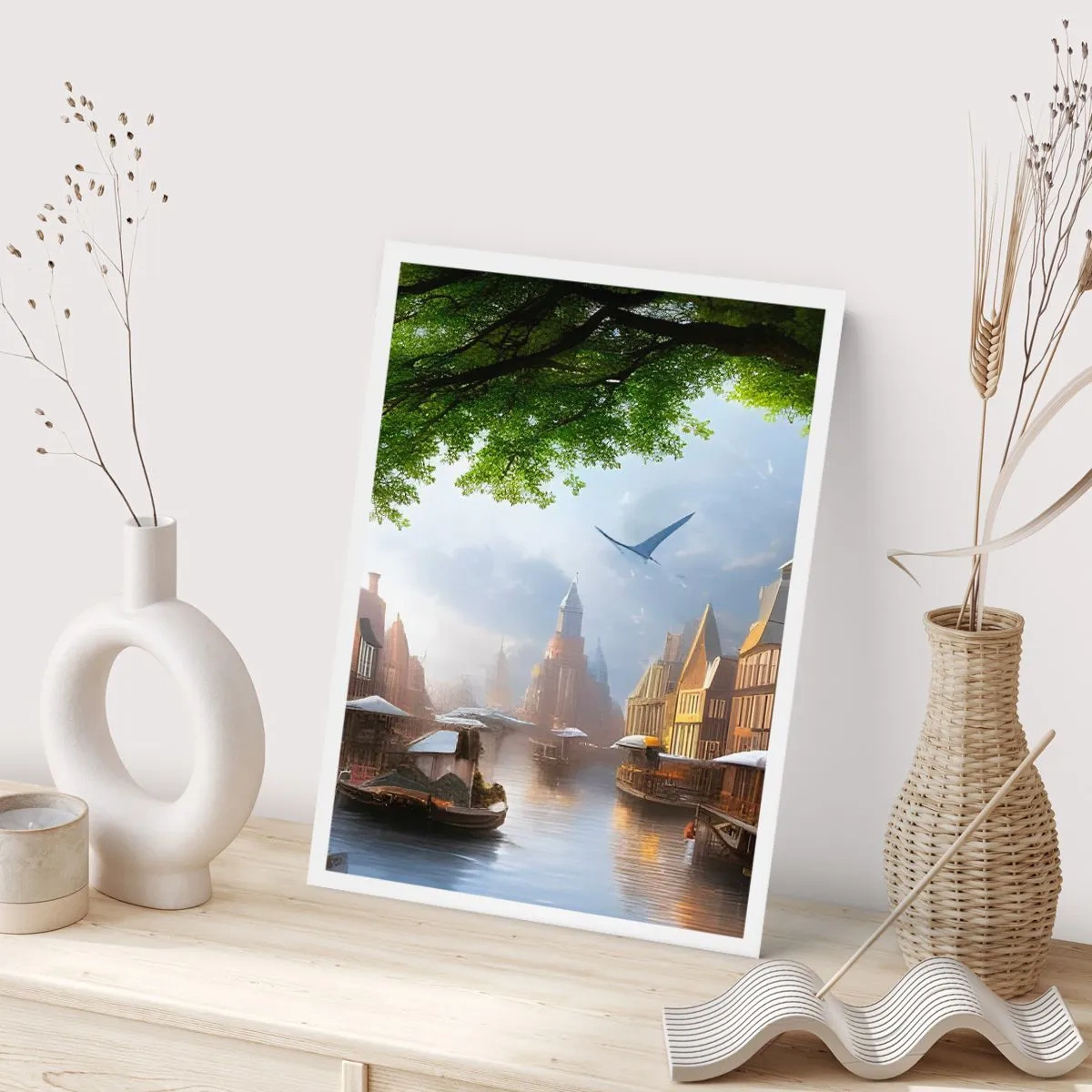 Plakát - Nizozemská městská krajinka - 61x91 cm