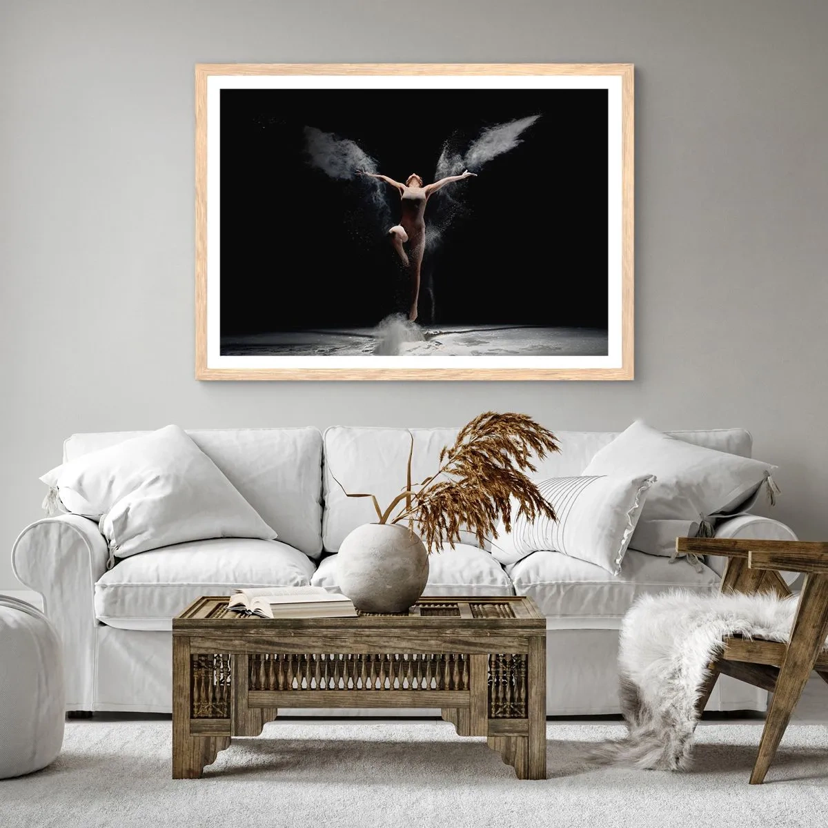 Plakát v rámu světlý dub - Elfové existují - 100x70 cm