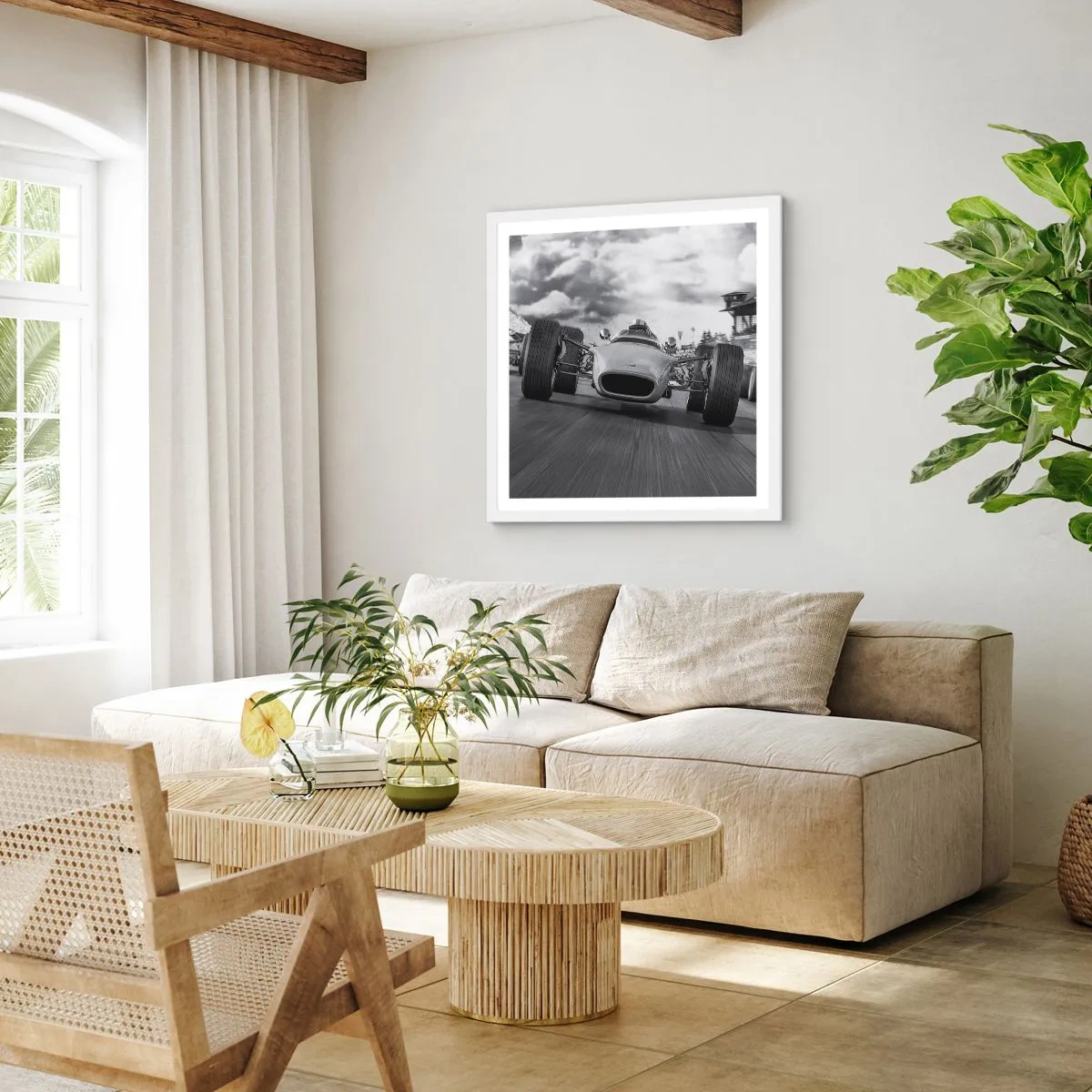 Plakát v bílém rámu - Tohle je síla! - 40x40 cm