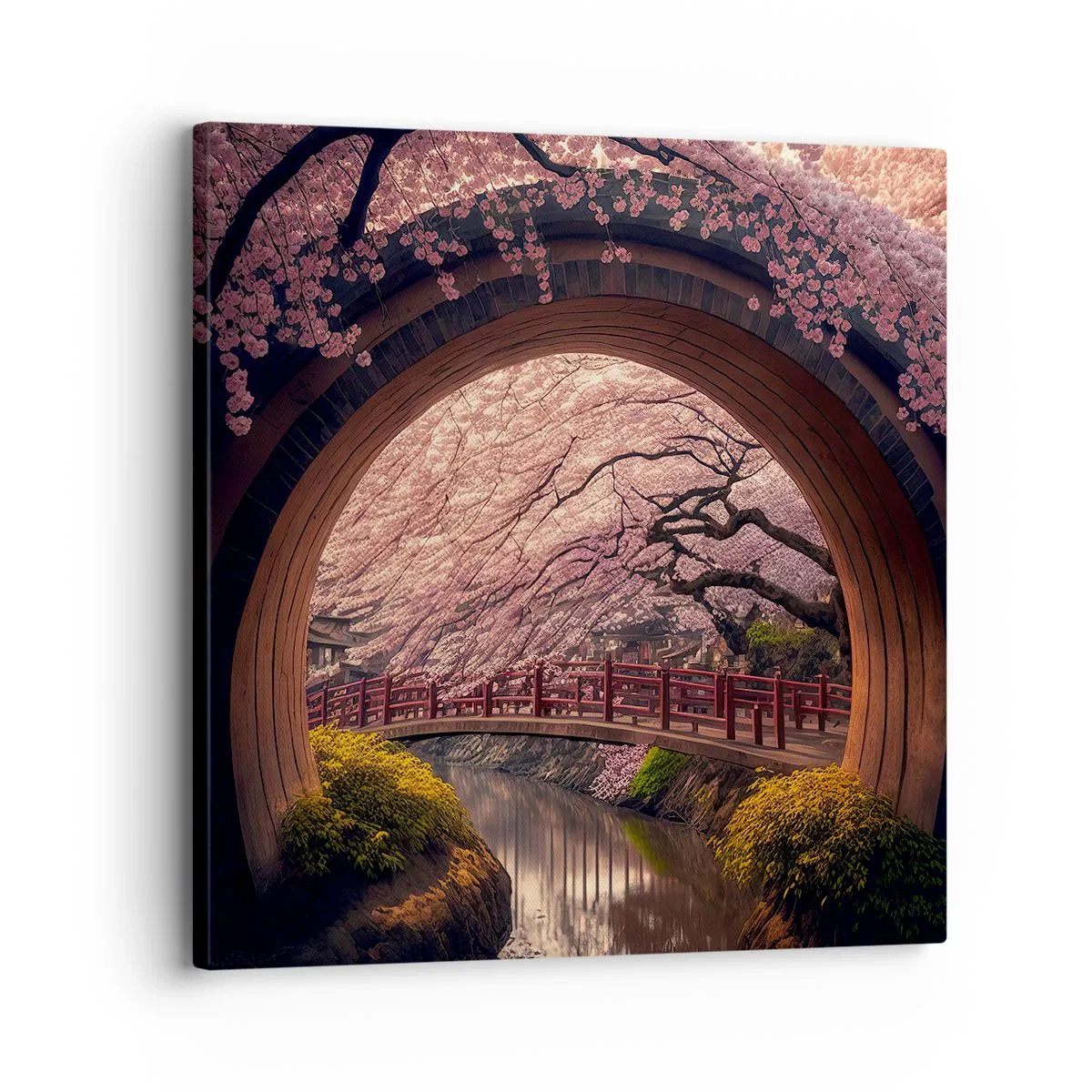 Obraz na plátně - Japonské jaro - 30x30 cm