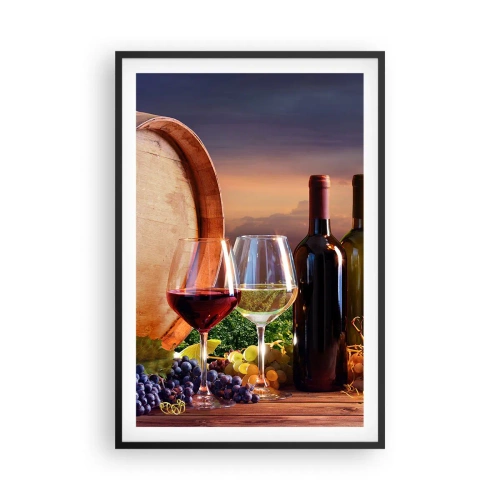 Plakát v černém rámu - Tady má život chuť - 61x91 cm