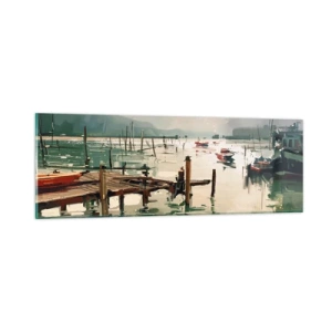 Obraz na skle - Zalité roztaveným měsícem - 90x30 cm