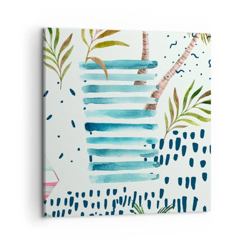 Obraz na plátně - Prázdniny pod palmami - 50x50 cm