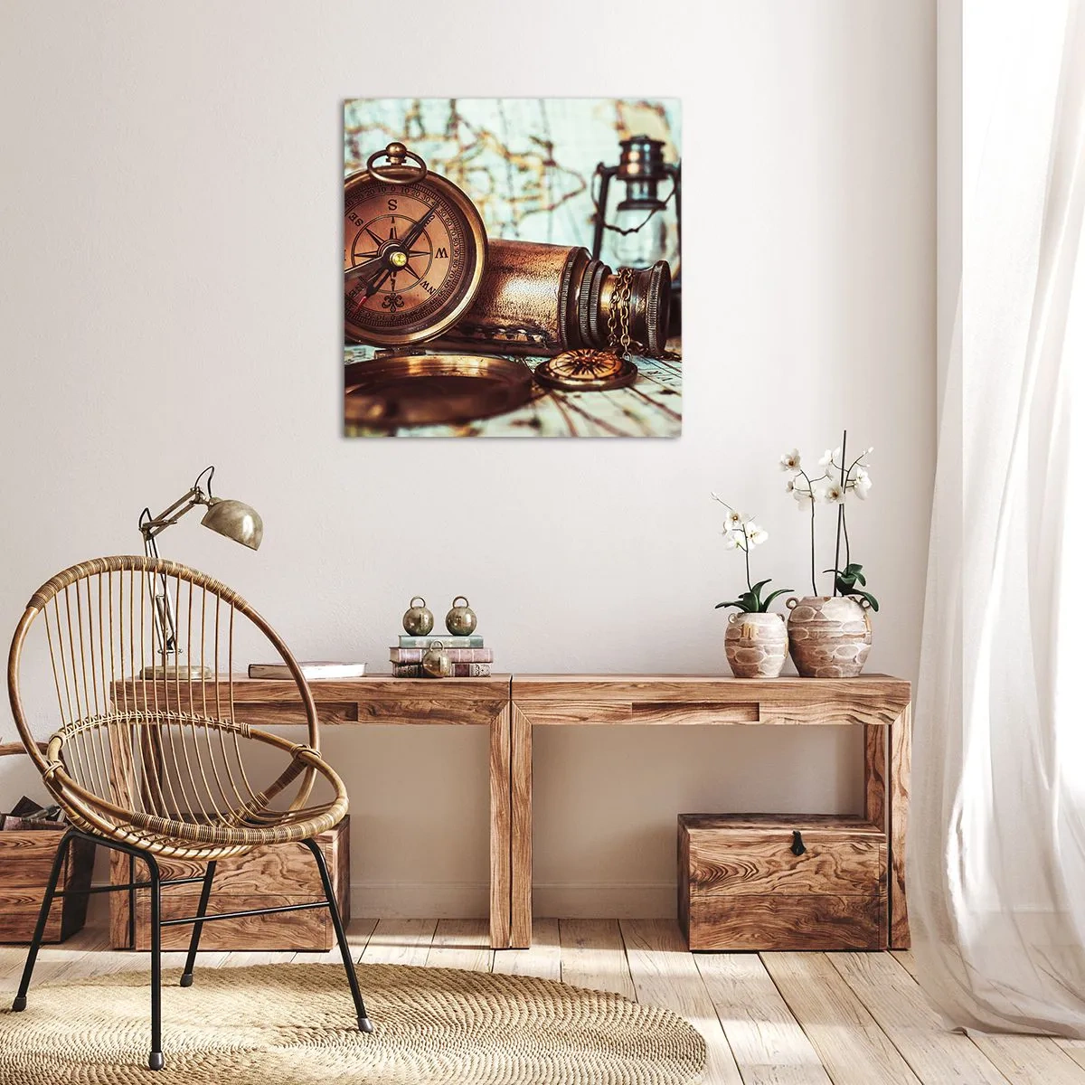 Obraz na plátně - Pirátské dobrodružství v Karibiku čeká - 50x50 cm