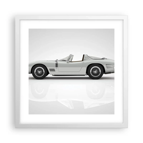 Plakát v bílém rámu - Příslib zábavy - 40x40 cm