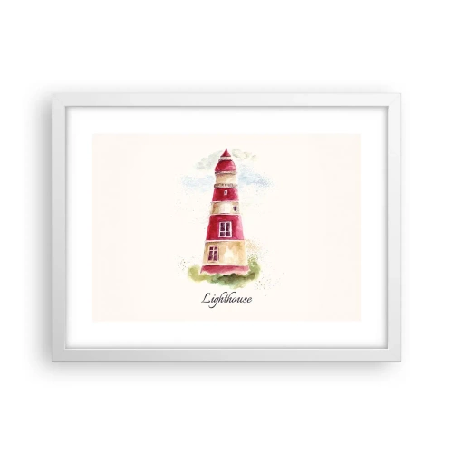 Plakát v bílém rámu - Tady je vždy počasí - 40x30 cm