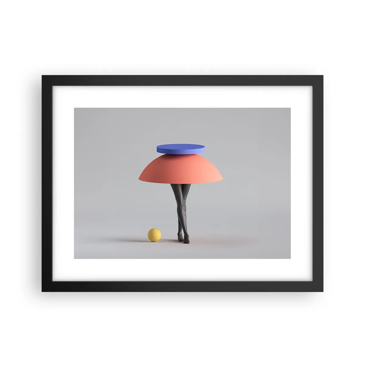 Plakát v černém rámu - Surrealistická kompozice - 40x30 cm
