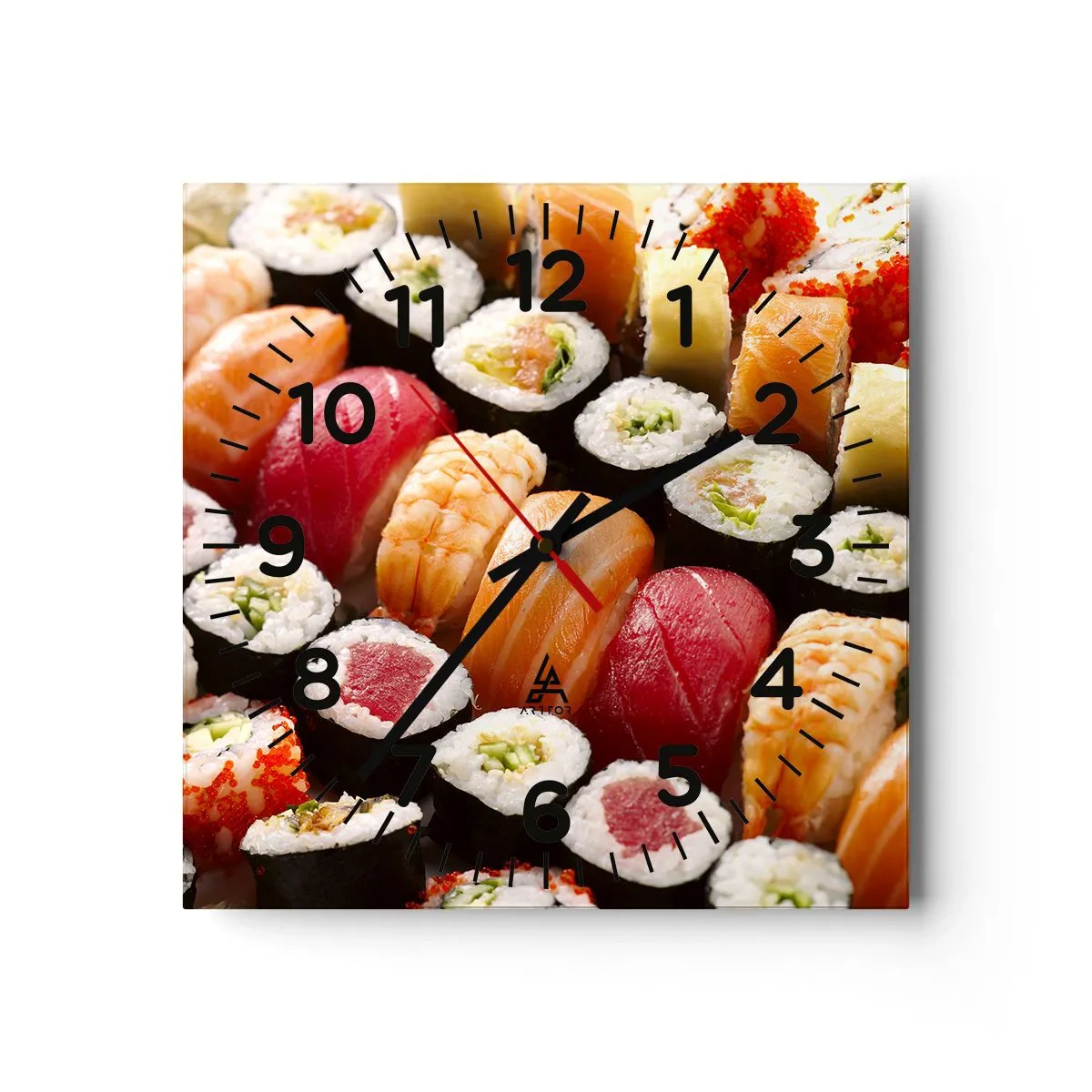 Nástěnné hodiny - Barvy a chutě Asie - 30x30 cm