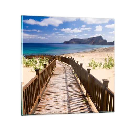 Obraz na skle - Vezmi mě na šťastné ostrovy - 70x70 cm