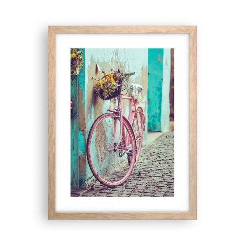 Plakát v rámu světlý dub - Hned se vrátím - 30x40 cm