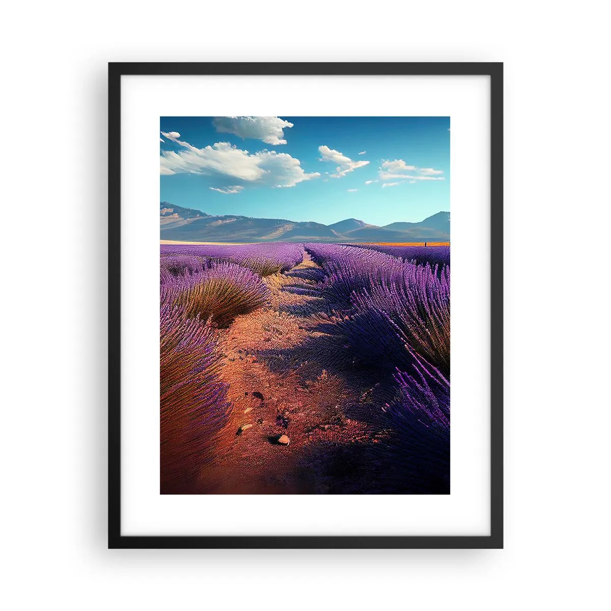 Plakát v černém rámu - Voňavá pole - 40x50 cm
