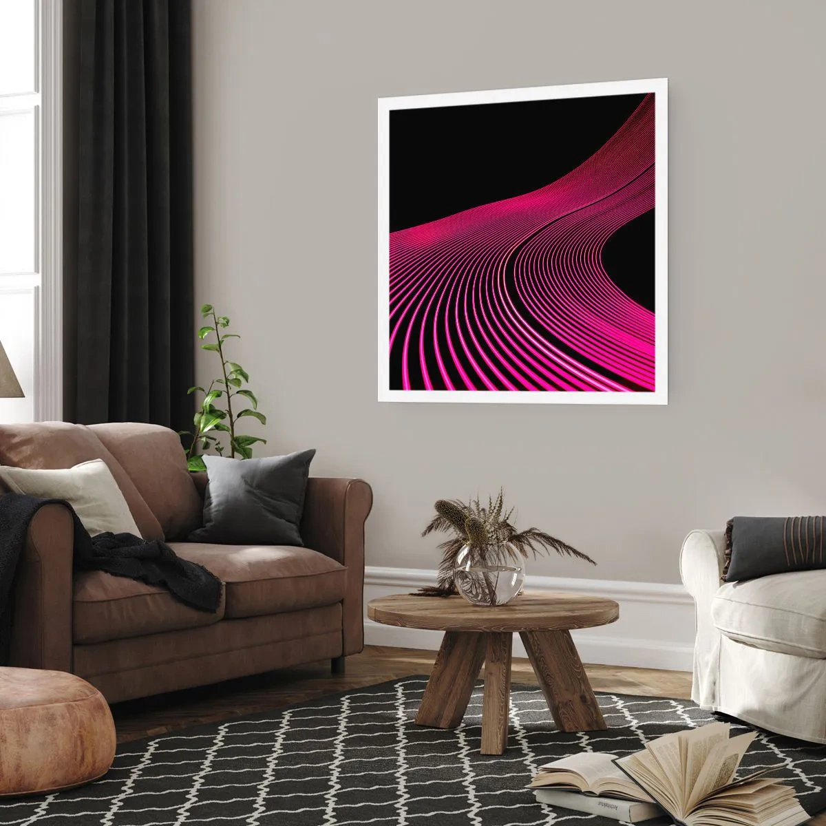 Plakát - Alej světla - 60x60 cm