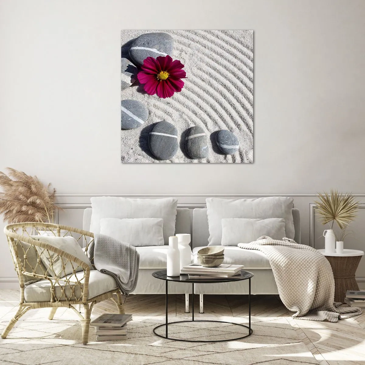 Obraz na skle - Energie a klid magického kruhu přírody - 70x70 cm