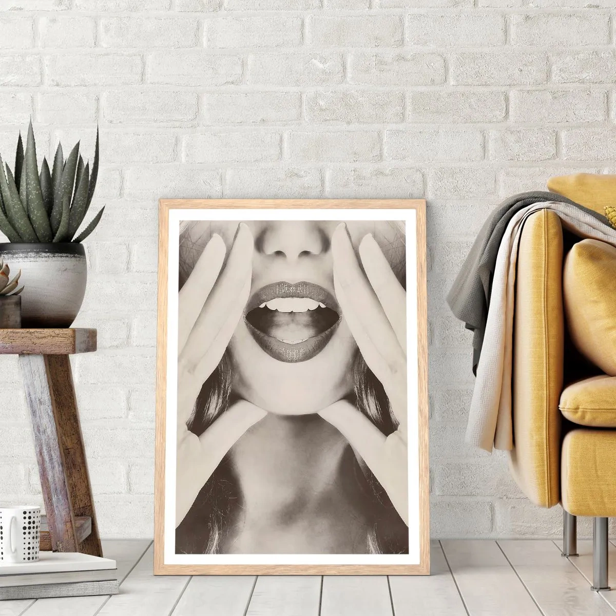 Plakát v rámu světlý dub - Už jdu! - 40x50 cm