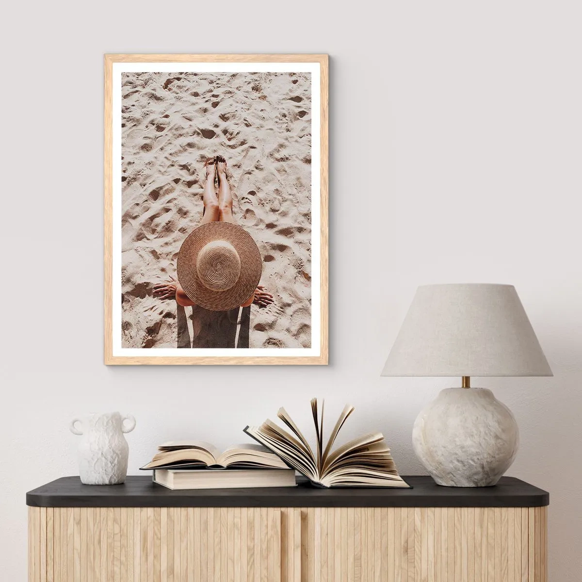 Plakát v rámu světlý dub - Vysněný čas - 70x100 cm