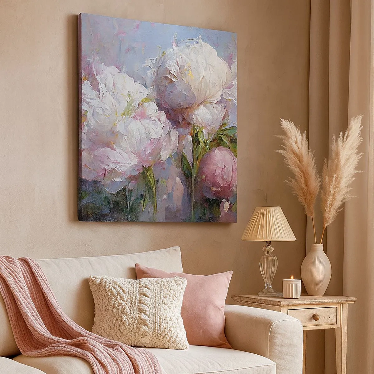 Obraz na plátně - Kytice překypující životem - 30x30 cm