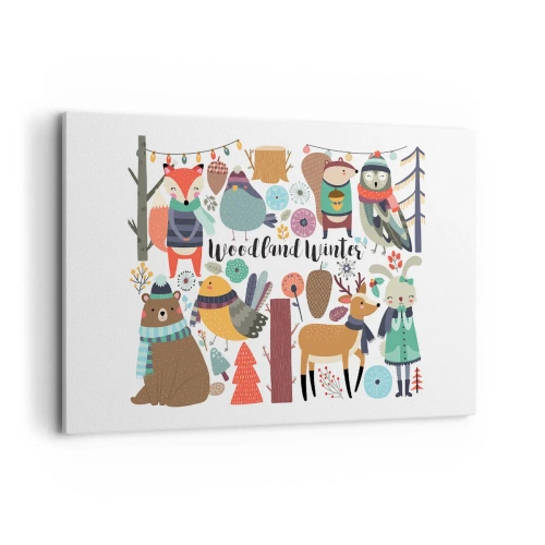 Obraz na plátně - Pohádkové svátky v lese - 120x80 cm