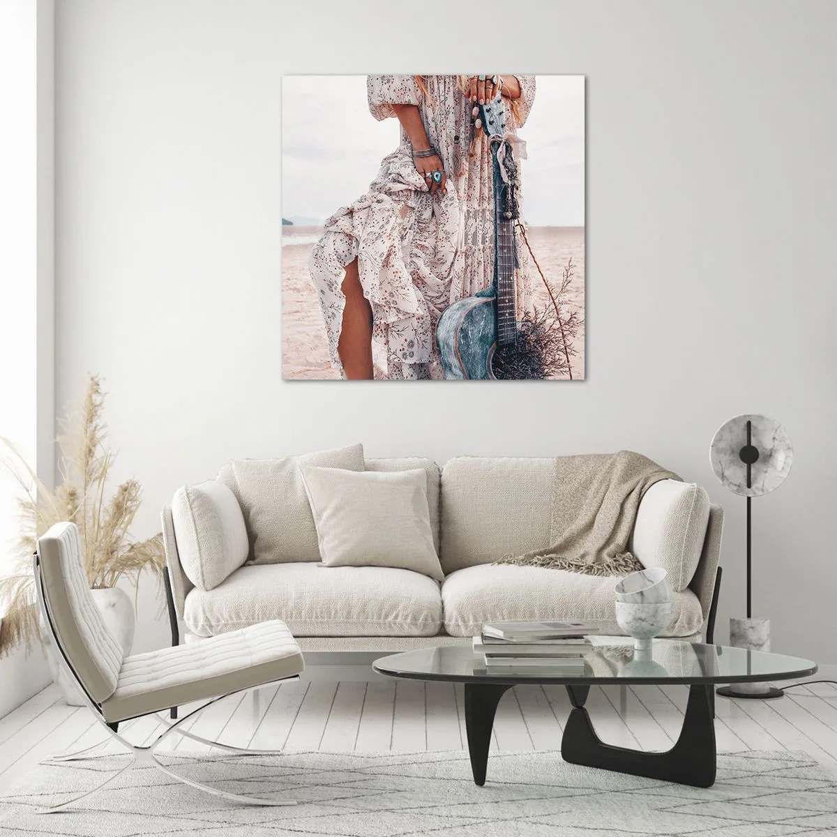 Obraz na skle - Květinové děti na cestě - 70x70 cm