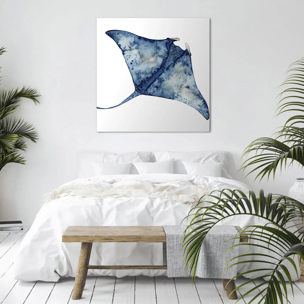 Obraz na plátně - Život v modři - 40x40 cm