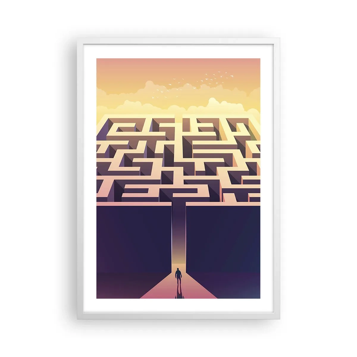 Plakát v bílém rámu - Čas rozhodnutí - 50x70 cm