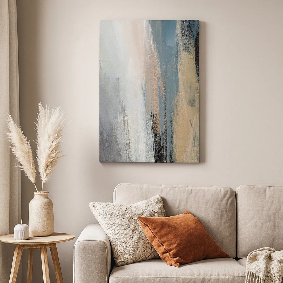 Obraz na plátně - Abstrakce: severní krajina - 50x70 cm