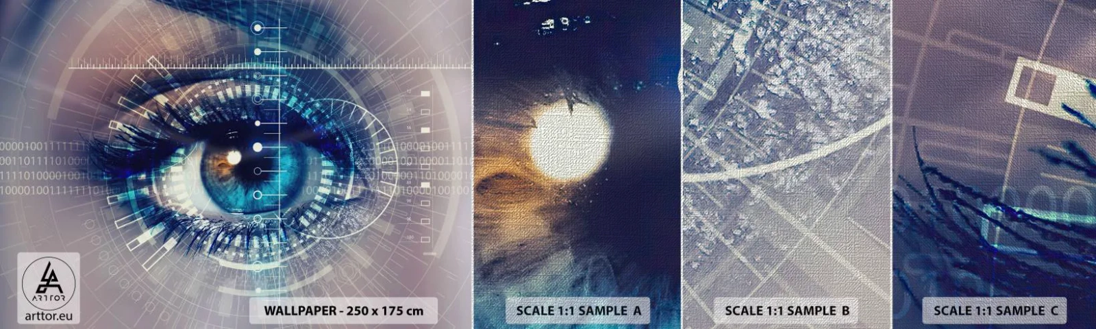 Vzor Fototapety Premium Canvas - Myslíš si, že mě znáš - Abstrakce, Oko, Grafika - 100x30 cm