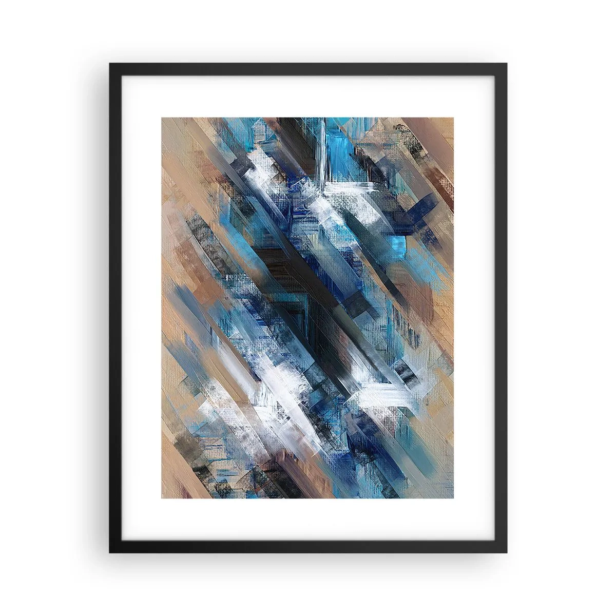 Plakát v černém rámu - Na modrém úkosu - 40x50 cm