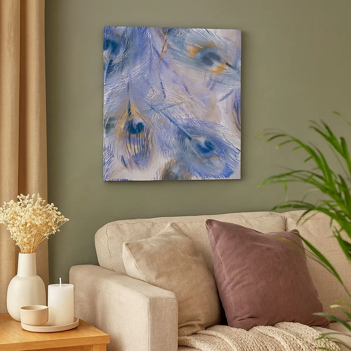 Obraz na plátně - Kompozice pavího oka - 30x30 cm