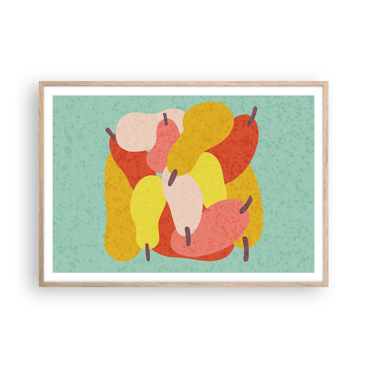 Plakát v rámu světlý dub - Ochutnejte letní slunce - 100x70 cm