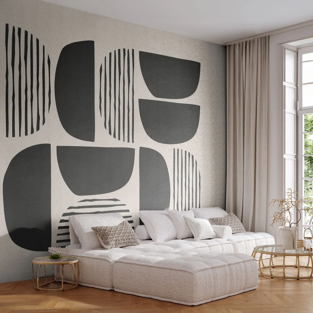 Fototapeta Samolepicí Deluxe Sticker - Polovičaté soustavy - Boho, Kus, Minimalismus - 250x175 cm