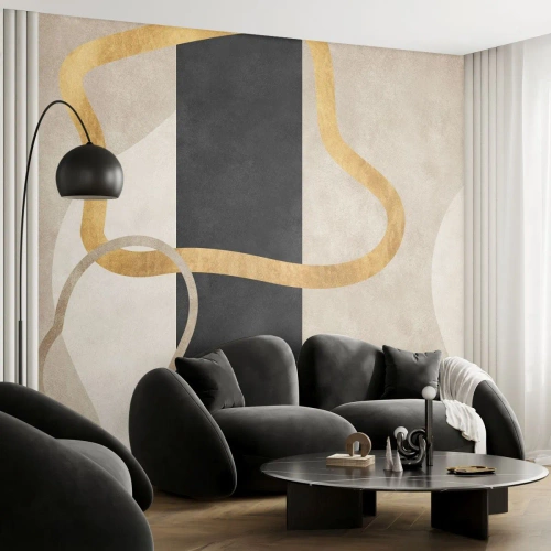 Fototapeta Premium Canvas - Tvary ve smyčce - Art Deco, Minimalismus, Abstrakce - 150x105 cm
