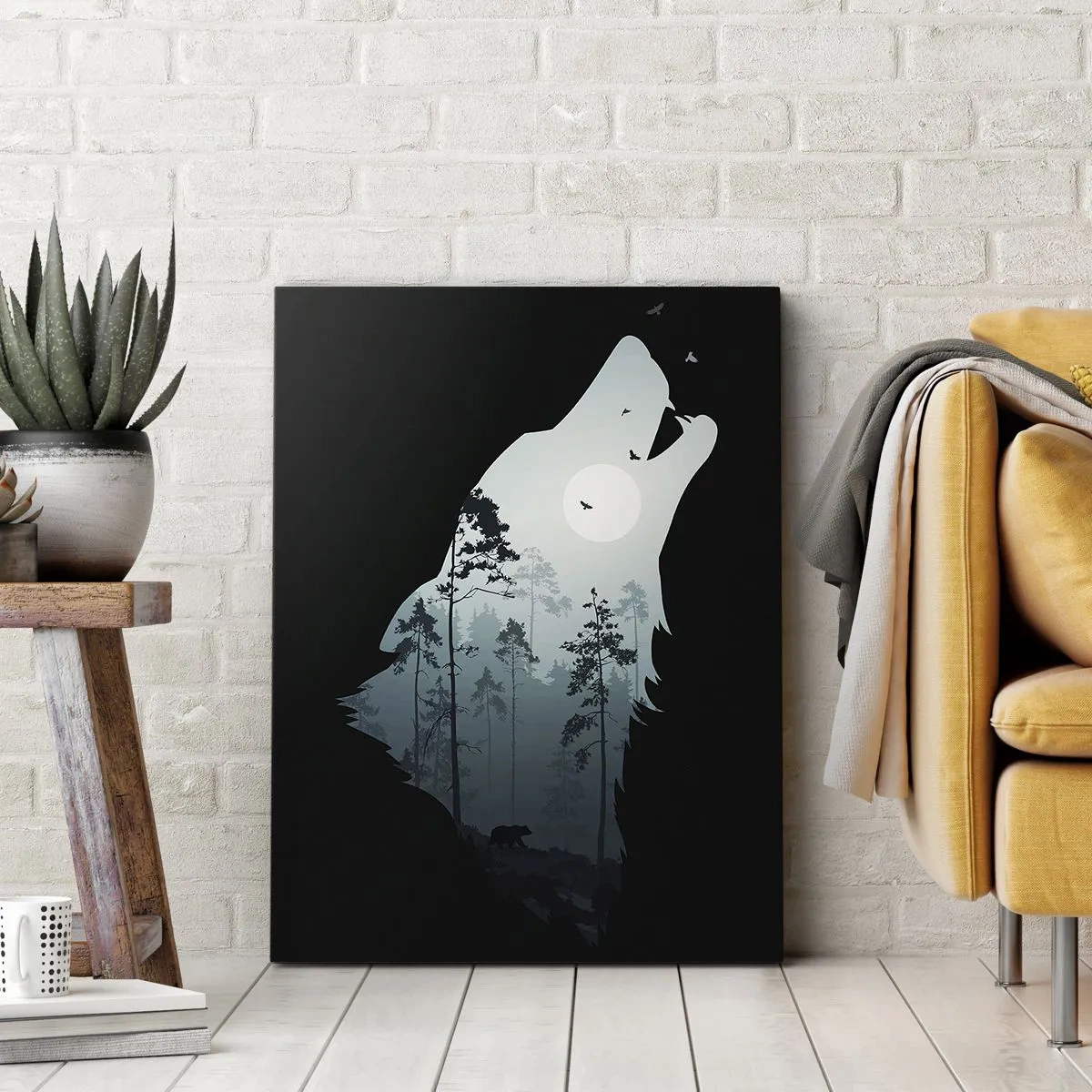 Obraz na plátně - Hlas lesní noci - 45x80 cm