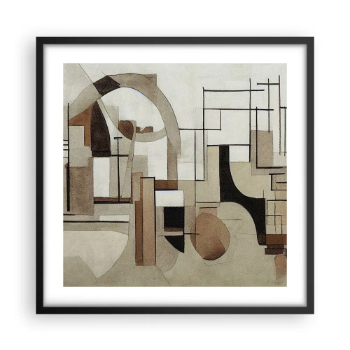 Plakát v černém rámu - Městská krajina 2.0 - 50x50 cm