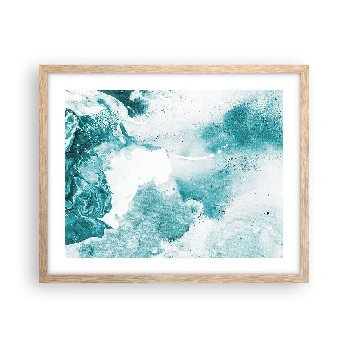 Plakát v rámu světlý dub - Povodí modré - 50x40 cm