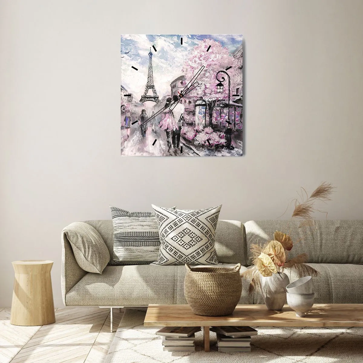 Nástěnné hodiny - Když se zamilovat, tak jenom v… - 40x40 cm