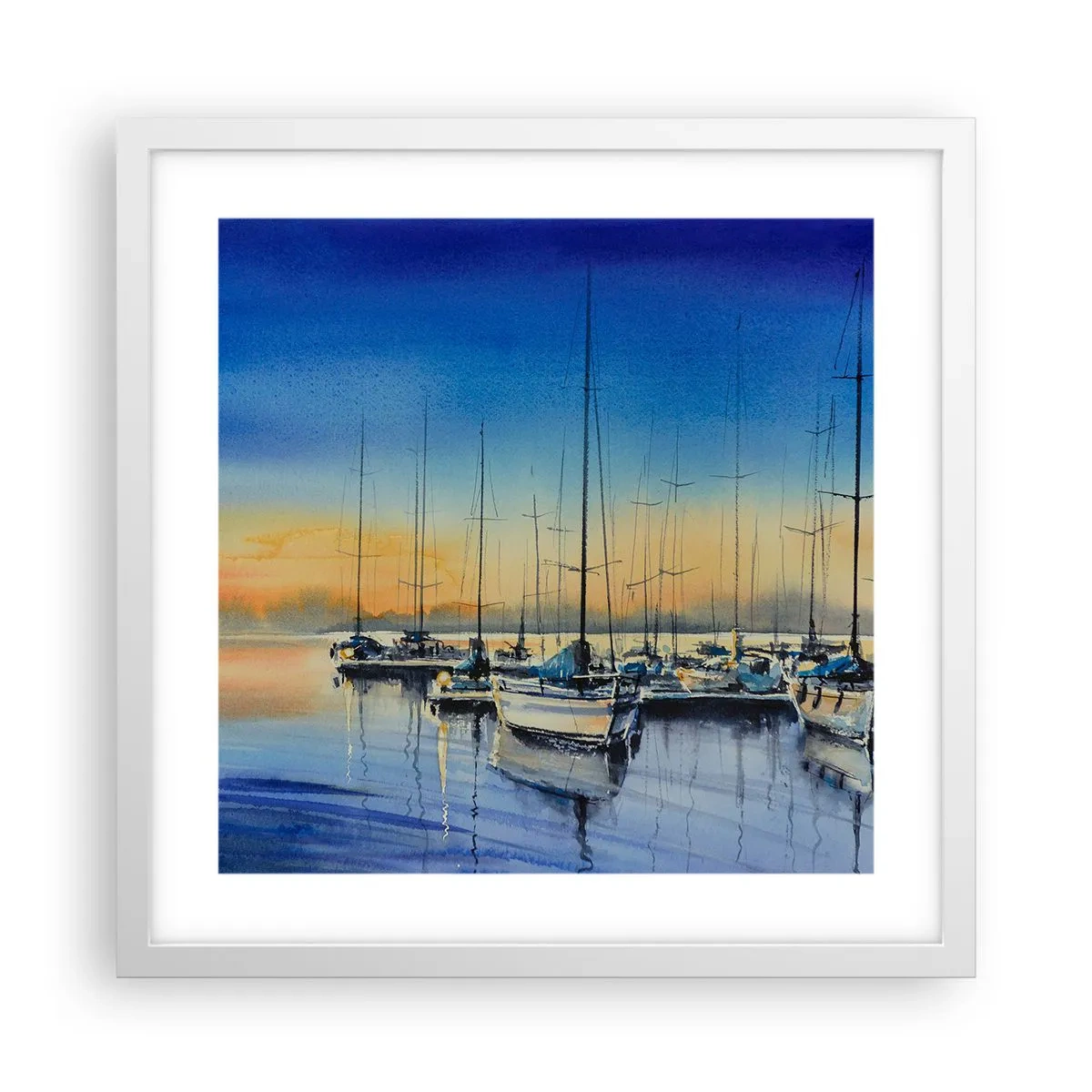 Plakát v bílém rámu - Konec dobrého dne - 40x40 cm