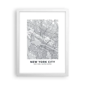Plakát v bílém rámu - Anatomie metropole - 30x40 cm