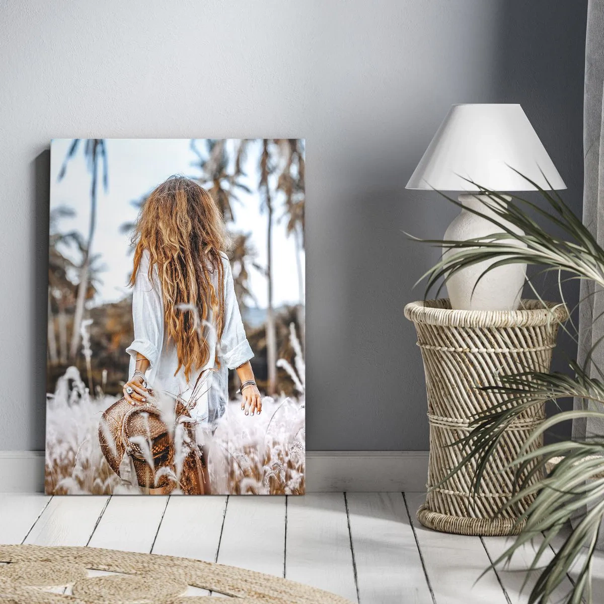 Obraz na plátně - Zrozená z travní chmýří - 45x80 cm