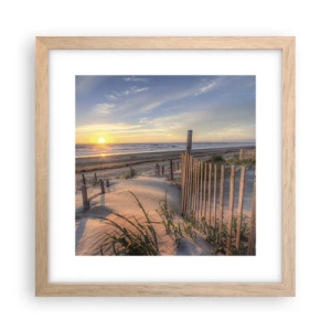 Plakát v rámu světlý dub - Odlesk a stín větru - 30x30 cm