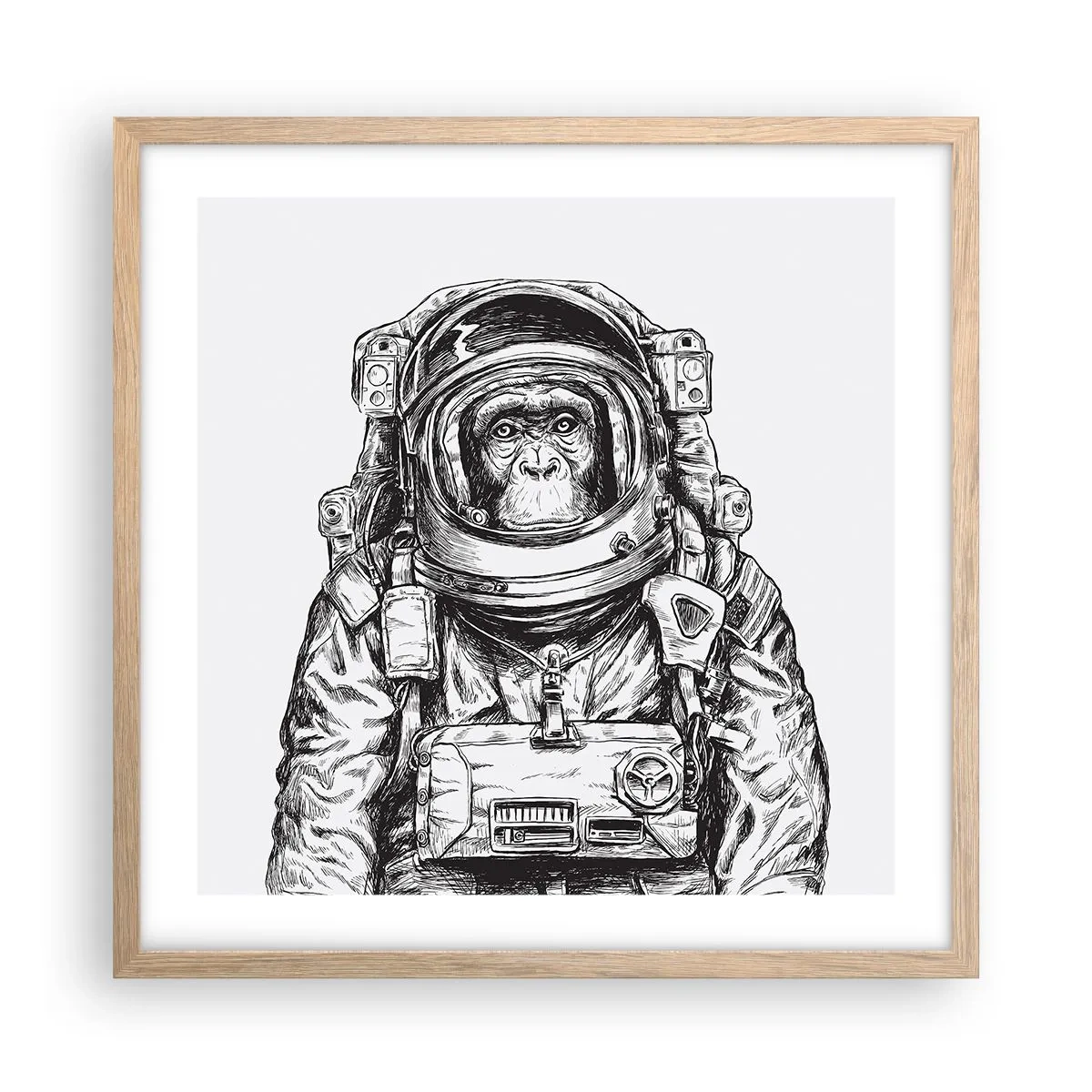 Plakát v rámu světlý dub - Alternativní vývoj - 50x50 cm